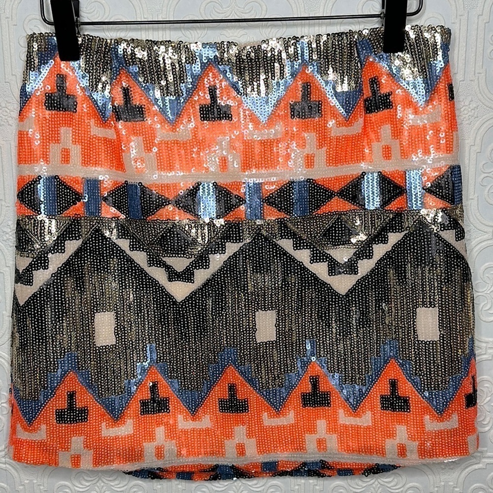 SABINE | Bright Sequin Mini Skirt